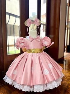 Minnie Mouse Dress, Fancy Minnie Costume, Minnie Mouse Photo Shoot, Minnie Dress for Birthday, Glitter Minnie Dress, Pink Minnie Dress. - Etsy