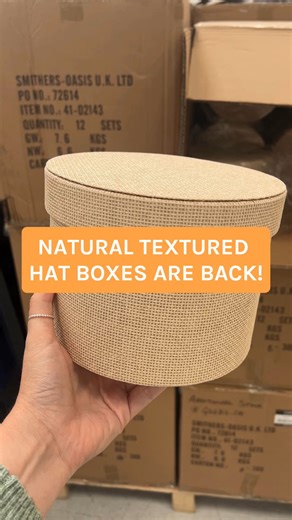 NATURAL TEXTURED HAT BOXES ARE BACK IN STOCK 🙌🙏🥳 | Balloon Market