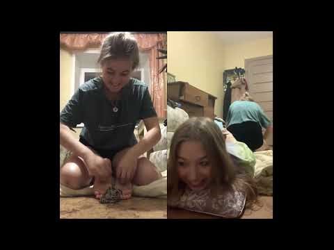 Pretty Faced Down Girl Gets Her Feet Tickled Fun!