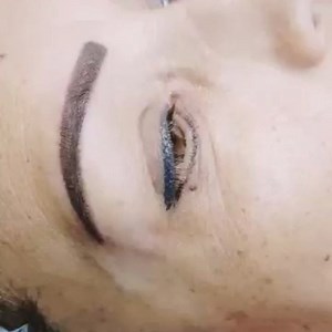 Semi permanent eyeliner before and after the session directly 殺殺...