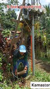 Pagbaon ng ground rod 5feet at paglagay ng ground rod clamp.. #electricianjobs #electrician #kurinte #2025reelsviews #kamaster #marsholycastillo | Kamaster Vlog