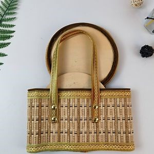 [Hot Item] Oval Portable Fruit Bamboo Basket Packaging Retro Bamboo Shopping Folding Basket Storage Basket Bamboo Product Packaging Box