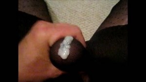 Spraying Cum All Over a Friend's Tights