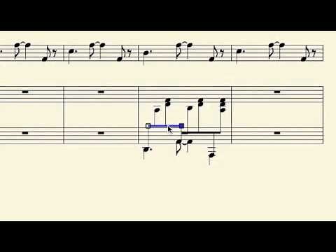 Notas que cruzan pentagramas