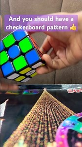 How to make a checkerboard pattern 🏁#checkerboard #rubikscube