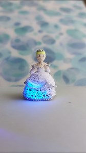 Wedding dress for Cinderella Pattern for reversible doll is on Etsy MicroCrochetArt shop link in bio #luciaknit #microcrochet #microcrochetart #microart #microartist #impossible #nanocrochet #crochet #reversibledoll #twodollsinone | LuciaKnit Creative Ideas