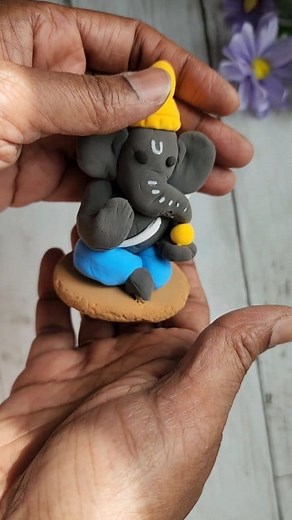 Ganesha clay model, air dry clay ganesha making #ganesha #clay #airdryclay #vinayaka #ganeshchaturthi #ganeshamaking #clayart #ganeshamodel | DIY Creative | Facebook