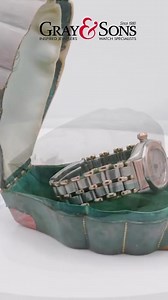 @grayandsons presents an impossible-to-find: rare „Rolex Bubble Back„ dating Back to 1938 with the original Rolex Oyster shape presentation box. Watch this video and learn more about Rolex Bubble Back "Lifesaver". Available Rare & Collectible Rolex BubbleBack "Lifesaver" in 14k rose gold on "GF" Swiss bracelet dated 1952. Auto w/sub-seconds. 29 mm case size. Ref 3348. Complete with original Rolex presentation box shaped like a fan shell. Circa 1940. | Gray & Sons Jewelers