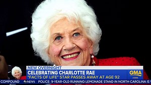 A celebration of one of TV's most famous women: 'Facts of Life' star Charlotte Rae- also known as 'Mrs. Garrett' passed away Sunday: https://gma.abc/2HNA1Wz | Good Morning America