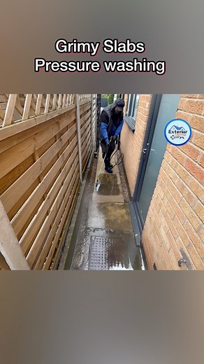 Say goodbye to grime! Watch these slabs transform with power washing 💦✨ #CleanAndShiny #PressureWashing #GrimeBeGone #OutdoorCleaning #SlabCleaning #SparklingSurfaces #BeforeAndAfter #PowerWashMagic #FreshAndClean | Exterior Cleaning Xpert - Pressure Washing Services