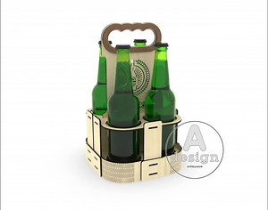 Beer Holder Box Vector File Laser Cut Machines, Beer Bottle Holder, Beer Carrier, Beer Tote, Beer Caddy, Beer Tray, Beer Display, Ver.5 - Etsy