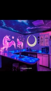 14K views · 630 reactions | Beautiful glowing kitchen designs with moon and stars, rainbows and unicorns. 濾 #unicorn #kitchen #moon | Glow Lockets by Monique Lula | Facebook
