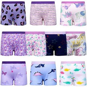 BIG ELEPHANT Toddler Girls' Underwear Boxer Briefs，100% Cotton Breathable Panties, 10 pack (3T-10Y) - Walmart.com