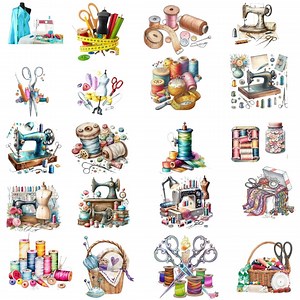 Sewing Clipart Bundle Sewing Machine Fashion Tools PNG - Etsy Canada