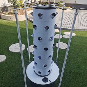 [Hot Item] Indoor Nft Hydroponic Growing Systems Home Vertical Garden Tower Planter with LED Light