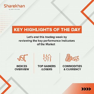 Market Wrap-Up: Positive Momentum Continues as Indices Soar and Top Gainers Shine, while Commodities Hold Steady. #Sharekhan #TradingWeekEndsStrong | Mirae Asset Sharekhan