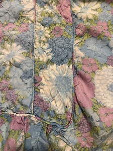 Blue Pink Daisy Twin Coverlet Retro Charm Ruffled Skirt - Etsy