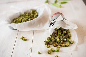 Cornmeal Fried Okra • A Sweet Pea Chef