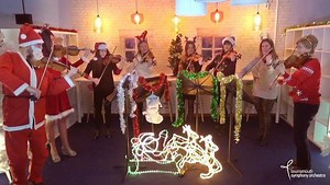 A festive moment from the second violins of our Orchestra in the South of England, the Bournemouth Symphony Orchestra. | Classic FM