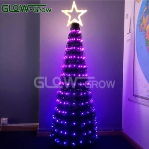[Hot Item] Prelit Artificial Christmas Tree with Remote Control Pencil RGB Color Changing LED Lights Multi Modes Timer for Home Holiday Festival Decoration
