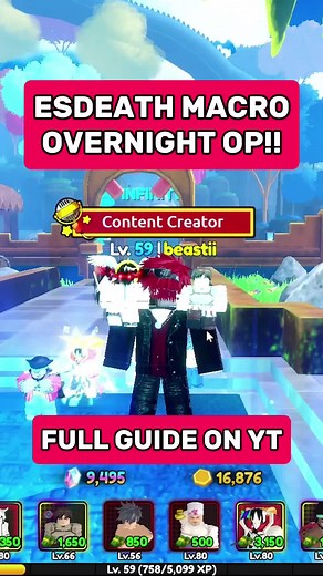 Esdeath Macro en All Star Tower Defense de Roblox