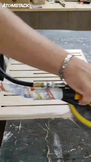 only_wood__ made a glass display and engraved a logo on it with AtomStack A5 Pro. Made of birch plywood with oil finishes. #laser #engraver #engravingmachine #diodelaser #atomstack #glassdisplay #woodworking #handmade | AtomStack