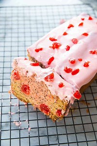 Cherry Poppy Seed Loaf Cake