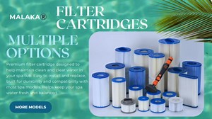 Malaka Spa Filter Cartridge FD2003 Compatible with C-4950 PRB50IN FC-2390, Hot Tub Replacement Filter, 50sq.ft, 2-Pack