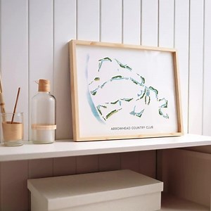 Drumpellier Golf Club in Coatbridge, Scotland - Modern Watercolor Map | Golfer Gift, Golf Wall Art, Golf Poster Print, Course Layout - Etsy UK