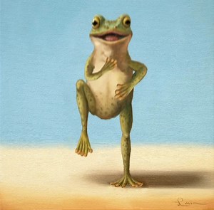 Happy Monday, start your week cardio strong with some quick skips. A new one from the gym frog series – 8”x8” – Gym Frog – Quick Skips . . . . . . . . . . . . Painted by @luciaheffernan Animated by @shiroartstudio Music: Bling-Bang-Bang-Born by Creepy Nuts #luciaheffernan #gymfrog #frog #workout #gym #fitness | Lucia Heffernan