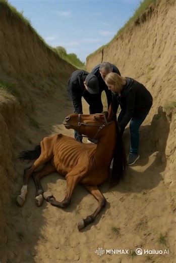 We saw an exhausted horse lying in a ditch unable to get out ( Full details in comments 👇 ) | Steve Kris