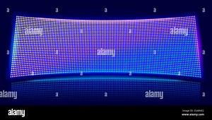 Curved LED screen. Digital stadium scene, glowing video stage and lcd pixel diodes display vector background of screen led digital illustration. Curved LED screen. Digital stadium scene, glowing video stage and lcd pixel diodes display vector background Stock Vector Image & Art - Alamy