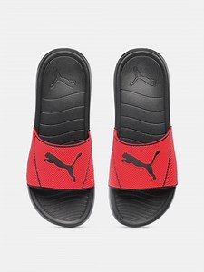 Buy Puma Unisex Red & Black Popcat 20 Shower Printed Sliders -  - Footwear for Unisex