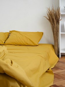 Mustard Fitted Sheet, Cotton Sheets, Yellow Bedding, Handmade Deep Pocket Sheet, Twin XL, Full, Queen, King Fitted Sheet, Housewarming Gift - Etsy