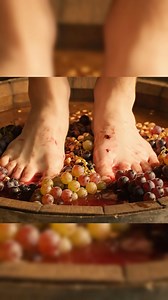 Squishing grapes for wine | Cutting Crave ASMR