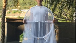 Luxury Mosquito NET - for King to Single Size Beds - by Timbuktoo Mosquito Nets - Quick and Easy Installation System - Unique Internal Loop - 2 Entries - Ripstop Stuff Sack - No Added Chemicals.