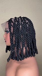 Full Lace Box Braided Wig: Short Black Curly Synthetic Hair - Etsy