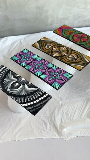 Turning Mandalas into Bookmarks with Epoxy Resin ✨ #mandala #epoxyresin