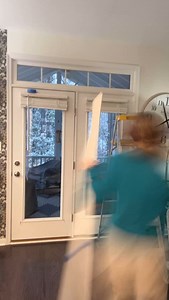 A little faux transom framing above the original transom in order to give the wallpaper somewhere to land on the right side of the dining area. #DIY #diningroom | Lou Bakes - Lori Moffatt