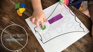 Who says our Lil's can't work on geometry? https://sandboxacademy.com/cape-shape-search | By Emily Lawson | Facebook