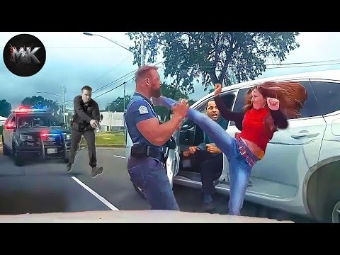 100 BRUTAL Moments When Karen Attack Cops Gets Instant Karma Caught On Dashcam! #3