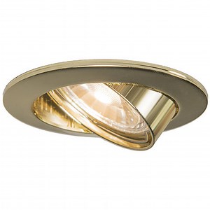 QAZQA + Moderno Foco empotrable redondo orientable dorado - Edu Aluminio Redonda Adecuado para LED Max. 1 x 50 Watt