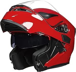 ILM Motorcycle Dual Visor Flip up Modular Full Face Helmet DOT 6 Colors Model 902