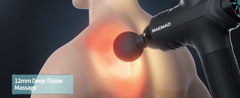 TOLOCO Massage Gun Back Muscle Relaxation, Sports, Fitness, Smart LED Display, Perfect Gift,Carbon