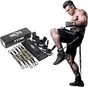 INNSTAR Vertical Jump Trainer Leg Strength Resistance Bands Set for Basketball Triple Jump Football Volleyball Training Provide of Customized Services