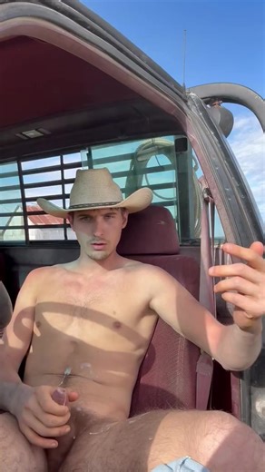 Handsome cowboy couldn't wait to get home