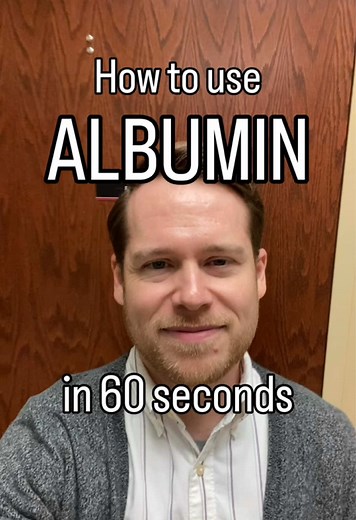 How to use ALBUMIN like an ICU pharmacist! #pharmacy #medicine #criticalcare #emergencymedicine #albumin