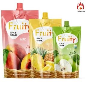 [Hot Item] Special Shaped Aluminum Foil Refill Squeeze Beverage Drink Fruit Liquid Fruit Juice Drink Plastic Retort Spout Pouches Bags