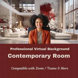 Zoom Background Virtual Meeting Background Contemporary Room Professional Backdrop Teams Meeting Background Neutral Professional Background - Etsy