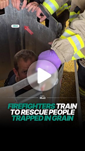 2.7M views · 4.8K reactions | This volunteer fire department is practising how to save someone trapped in grain. The tubes act as a cofferdam around the trapped victim, allowing for the safe removal of grain. | Daily Mail Entertainment | Facebook